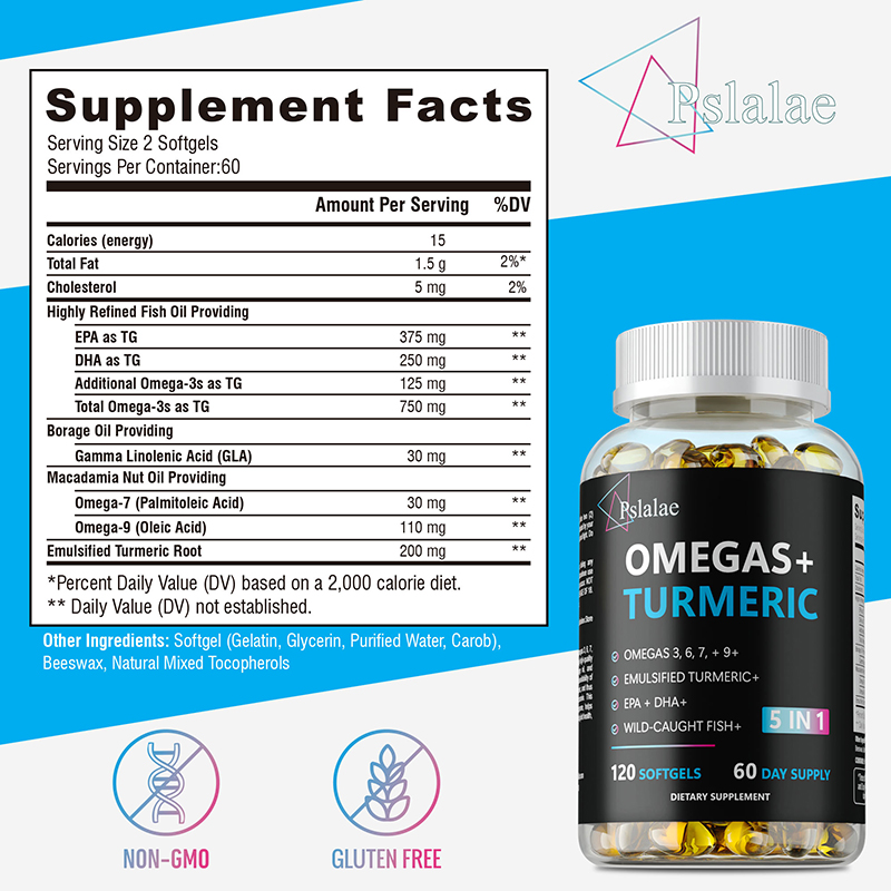 Omegas+ Turmeric Capsules - In - огляд і ціна Turmeric Curcumin Capsule