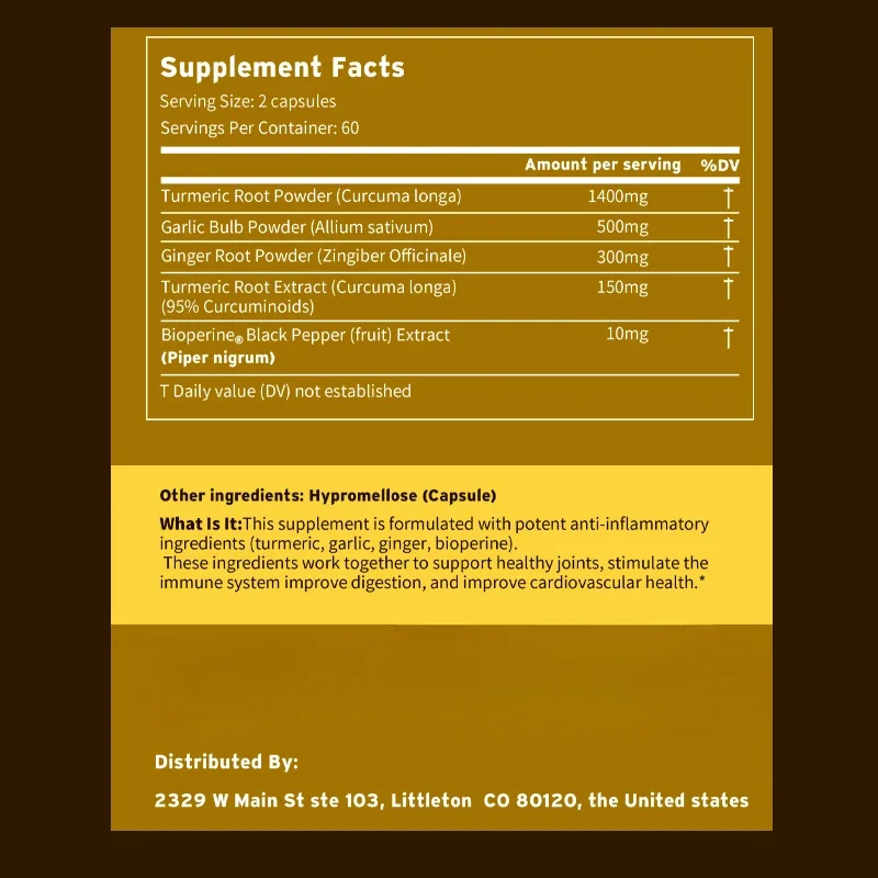 4-in-1 Turmeric Ginger Supplem - огляд і ціна Turmeric Curcumin Capsule