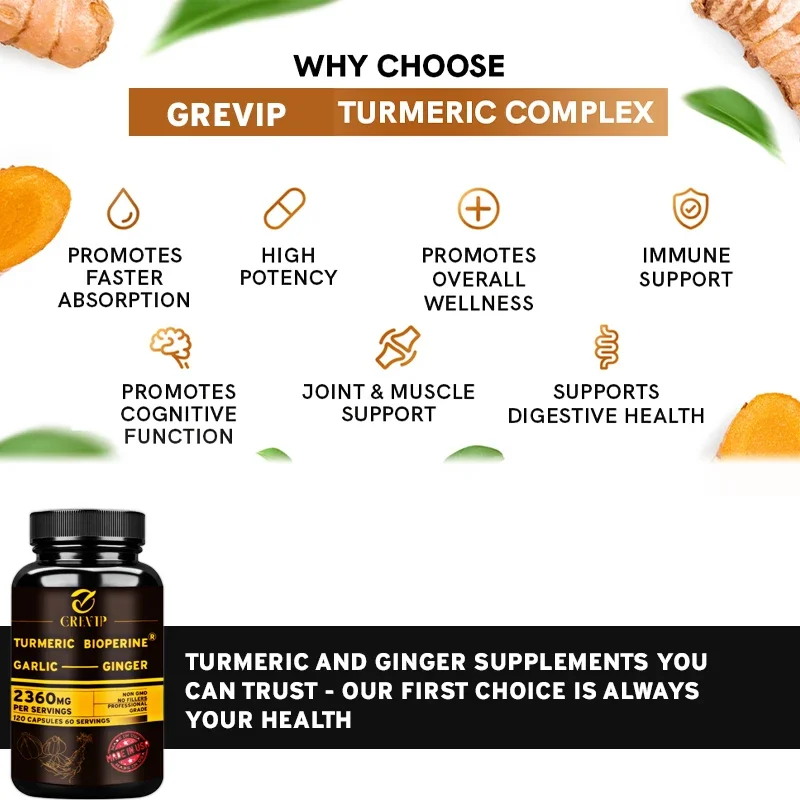 4-in-1 Turmeric Ginger Supplem - огляд і ціна Turmeric Curcumin Capsule