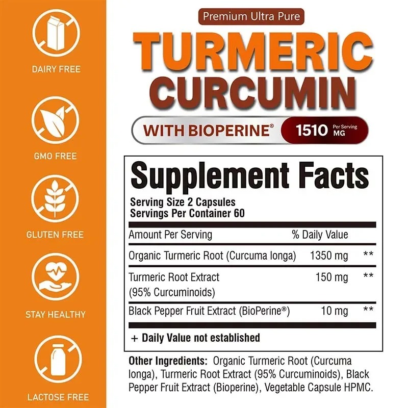 Turmeric Curcumin Capsules - P - огляд і ціна Turmeric Curcumin Capsule